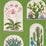 Sanderson Terrariums Botanical Green/Multi Wallpaper Sample DGLW216656