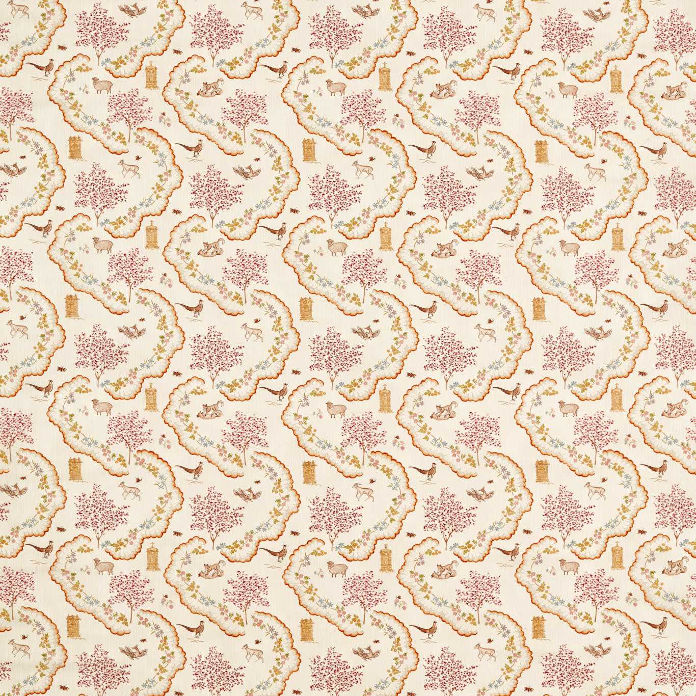 Sanderson Wildflower Meadow Maple Fabric Sample DHIF227316