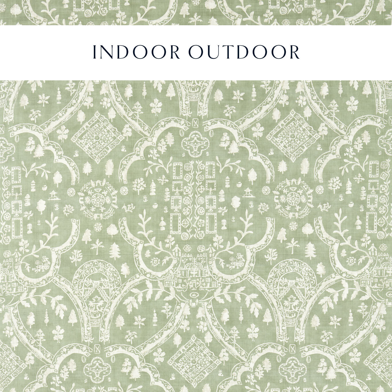 Sanderson Topiary View Thyme Fabric Sample DHIF227338