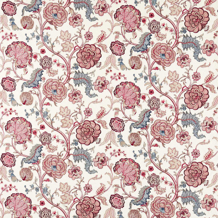 Sanderson Salisbury Embroidery Crimson Fabric Sample DHIF237605