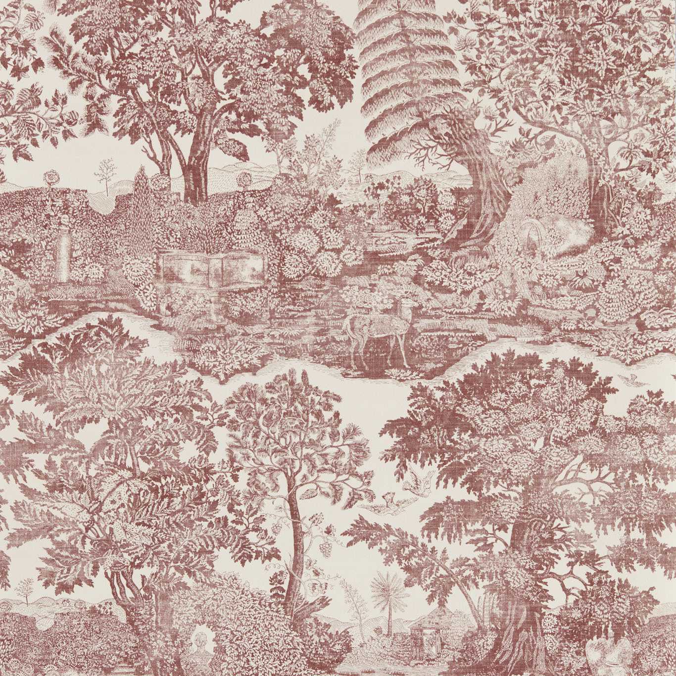 Sanderson Highgrove Toile Oak Wallpaper Sample DHIP217478