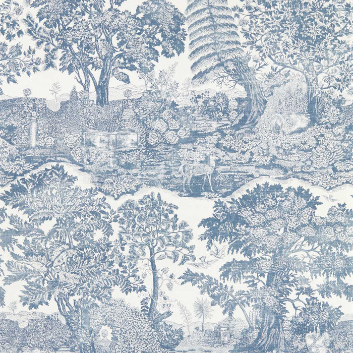 Sanderson Highgrove Toile Tetbury Blue Wallpaper Sample DHIP217480
