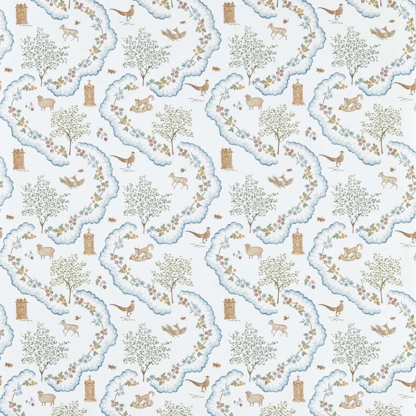 Sanderson Wildflower Meadow Going Green Wallpaper Sample DHIP217481