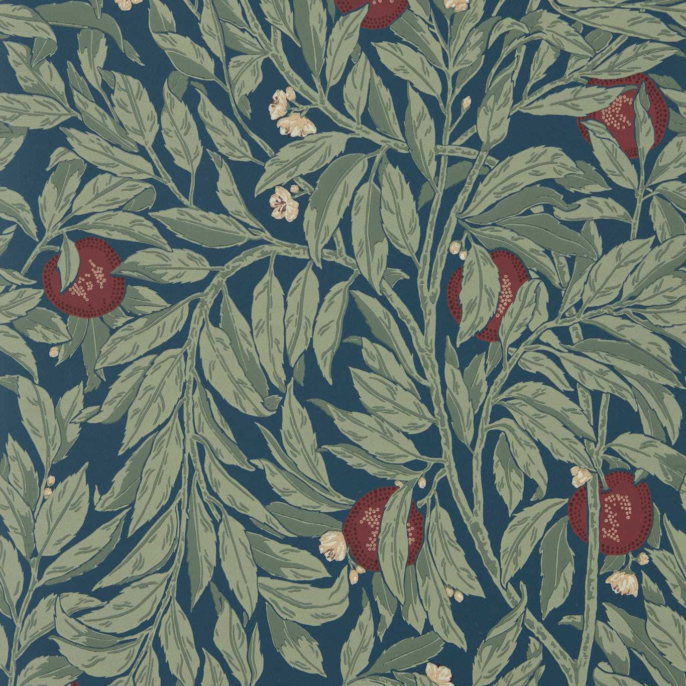 Sanderson Ancient Apple Orchard Midnight Wallpaper Sample DHIP217495