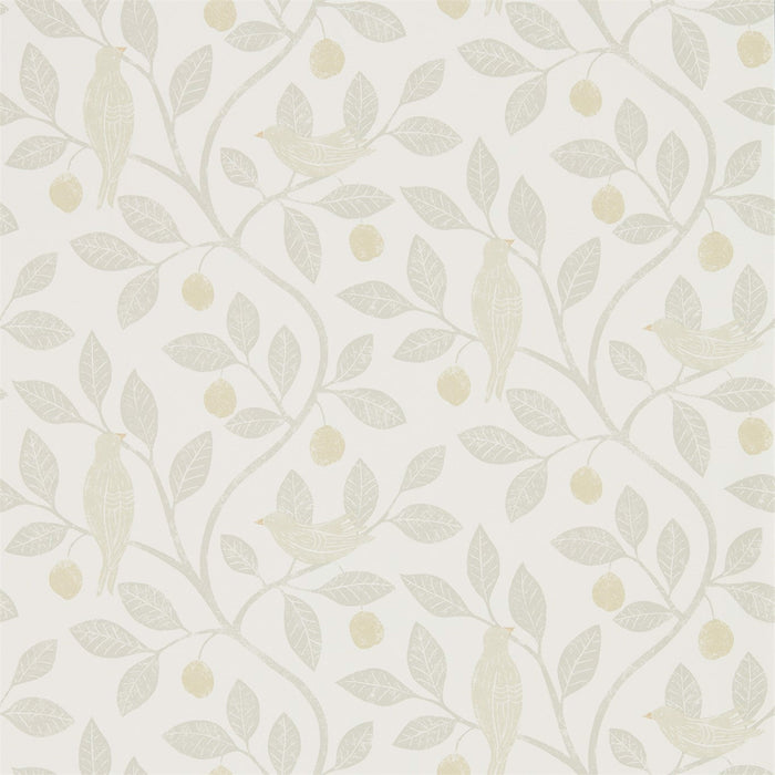 Sanderson Damson Tree Linen/Honey Wallpaper Sample DHPO216366