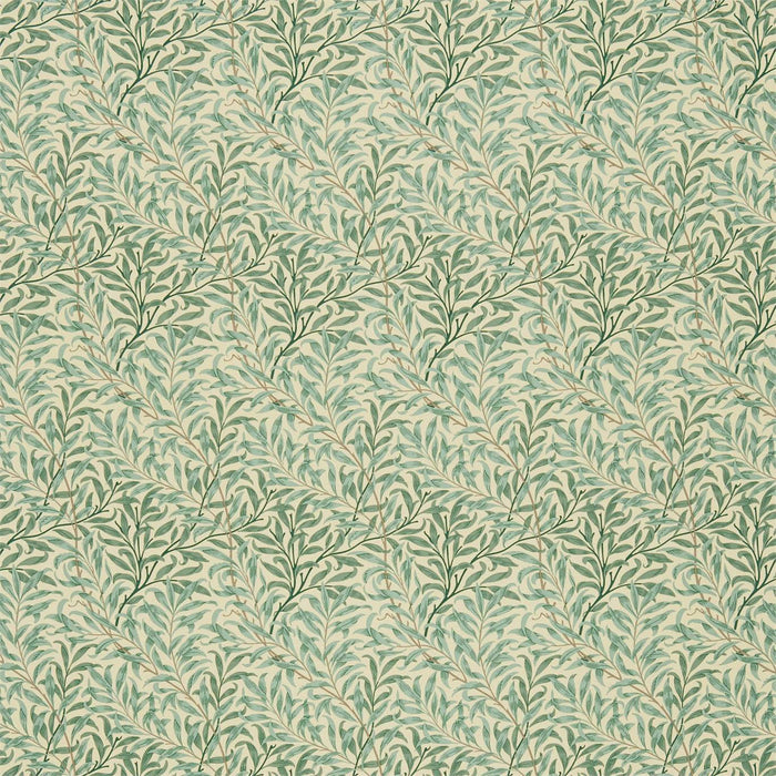 Morris & Co Willow Boughs Willow Green/Brown Fabric Sample DJA1WB203