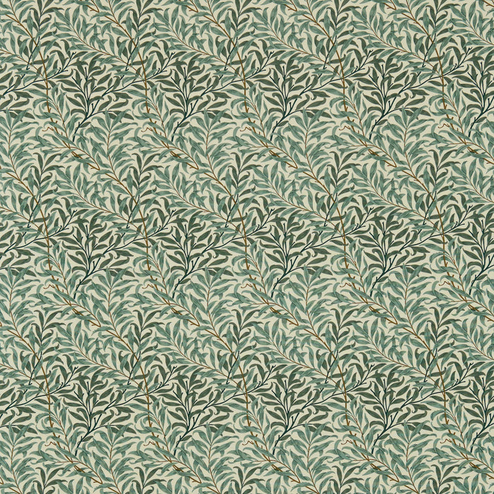 Morris & Co Willow Boughs Willow Green/Spice Fabric Sample DKH1WB206
