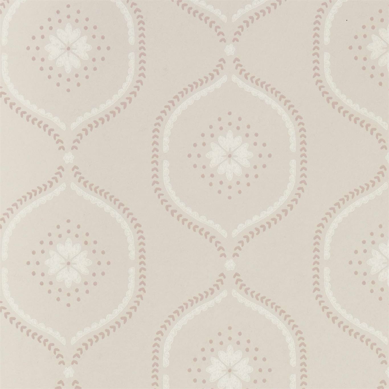 Sanderson Milcombe Powder Pink Wallpaper Sample DLMW216881