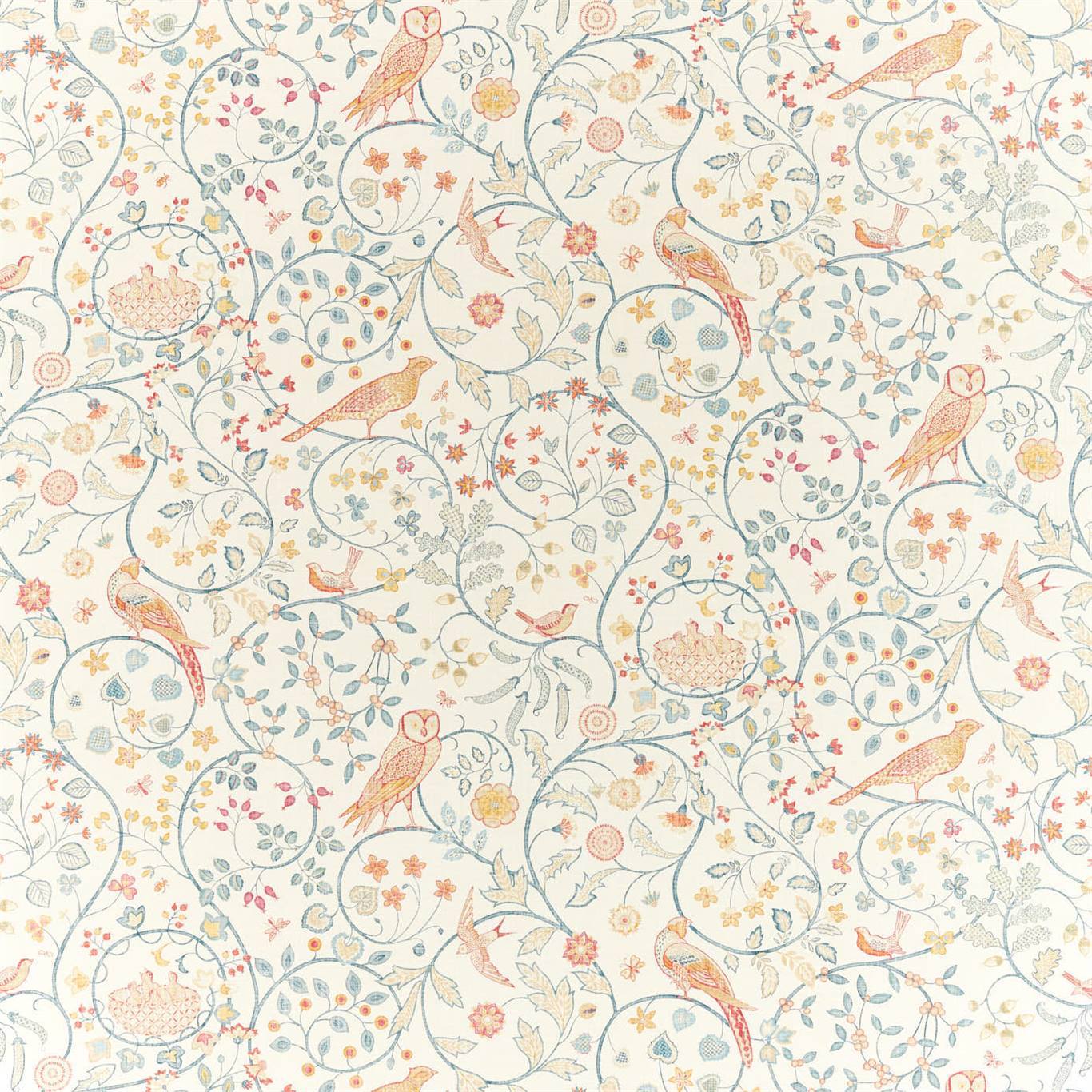 Morris & Co Newill Teal Fabric Sample DM5F226588