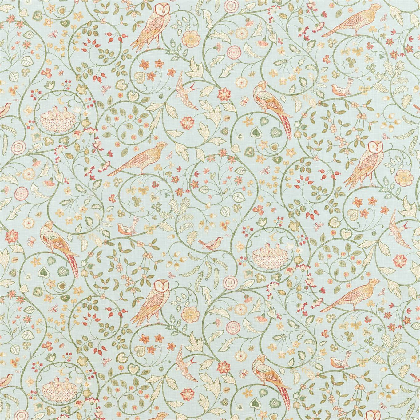 Morris & Co Newill Grey Blue Fabric Sample DM5F226590
