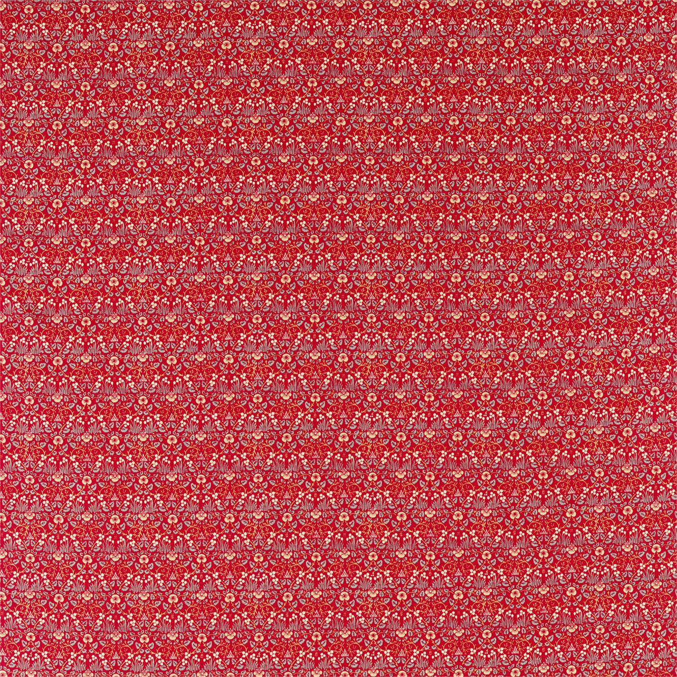 Morris & Co Eye Bright Red Fabric Sample DM5F226599