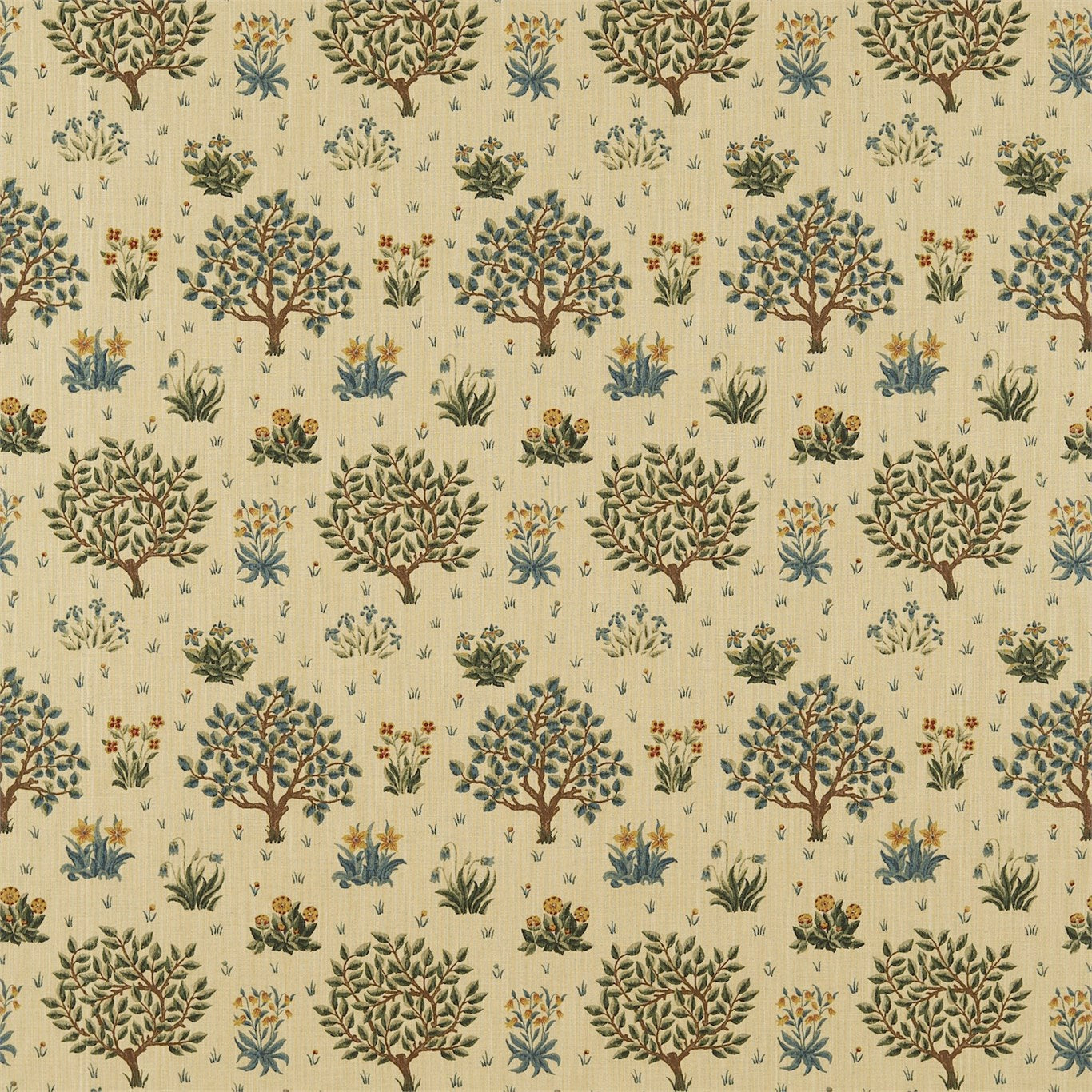 Morris & Co Orchard Olive/Gold Fabric Sample DM6F220305
