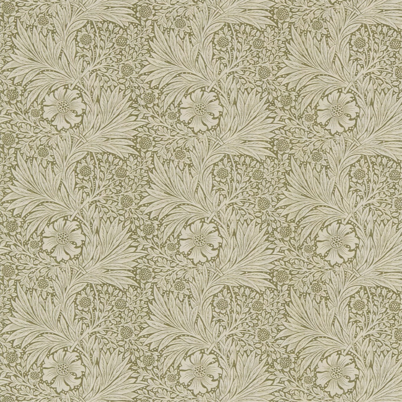Morris & Co Marigold Olive/Linen Fabric Sample DM6F220318