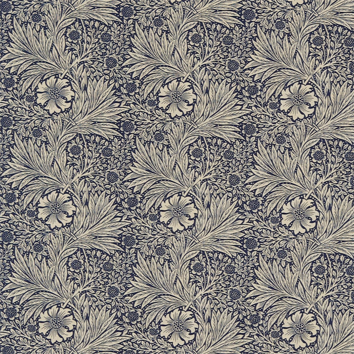Morris & Co Marigold Indigo/Linen Fabric Sample DM6F220320