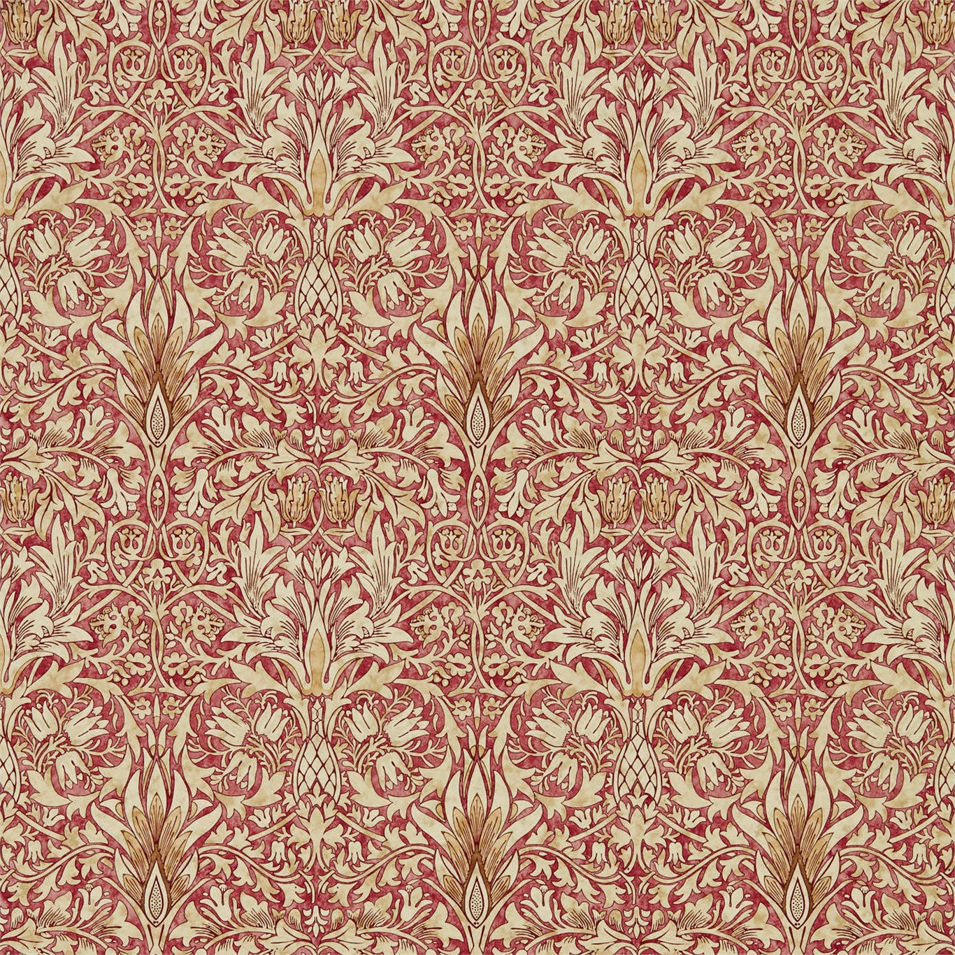 Morris & Co Snakeshead Madder/Gold 216426 Wallpaper Sample DMA4216426