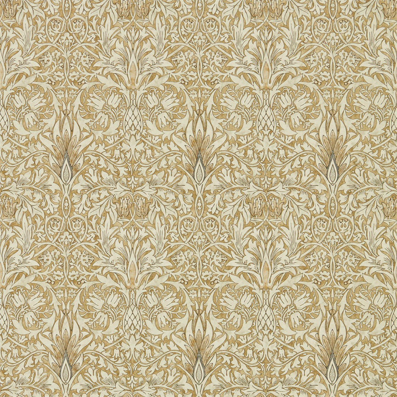 Morris & Co Snakeshead Gold/Linen 216429 Wallpaper Sample DMA4216429