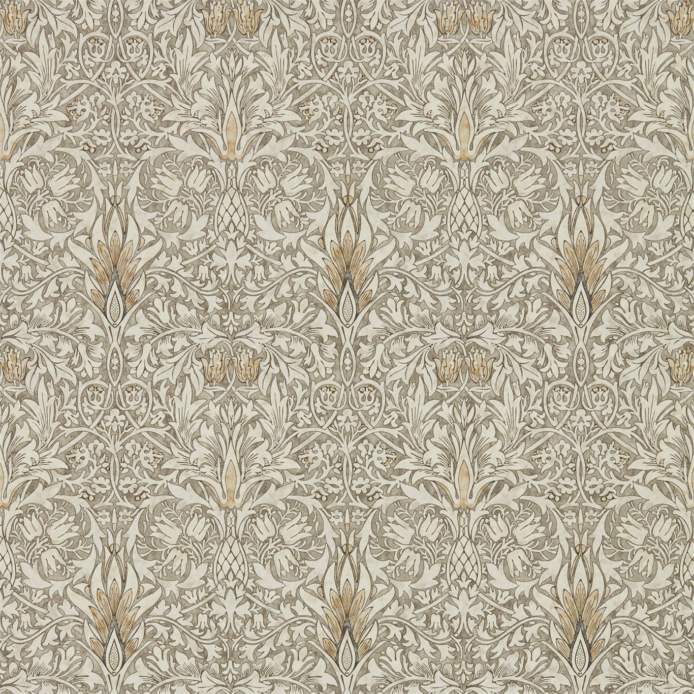 Morris & Co Snakeshead Stone/Cream 216430 Wallpaper Sample DMA4216430