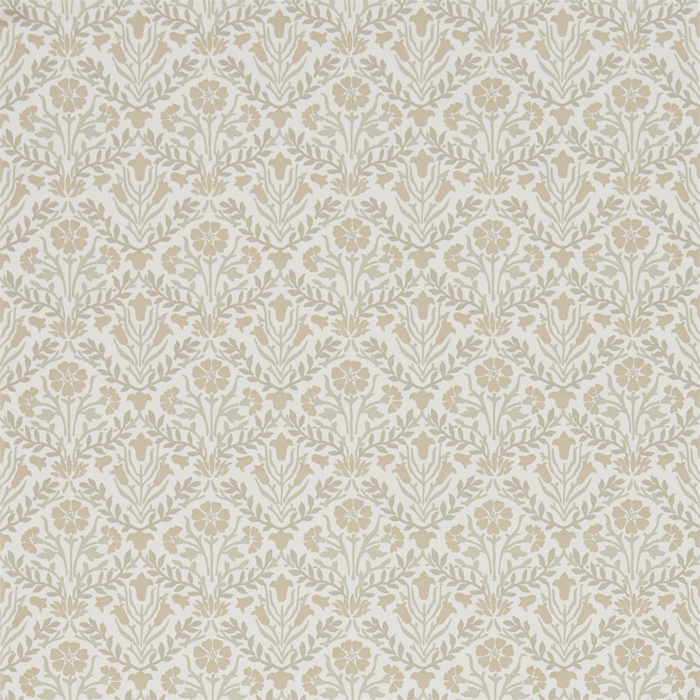 Morris & Co Morris Bellflowers Linen/Cream 216437 Wallpaper Sample DMA4216437