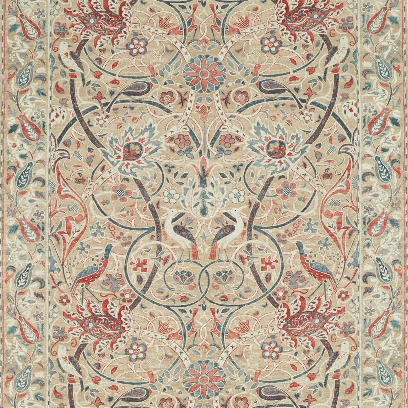 Morris & Co Bullerswood Spice/Manilla Fabric Sample DMA4226395