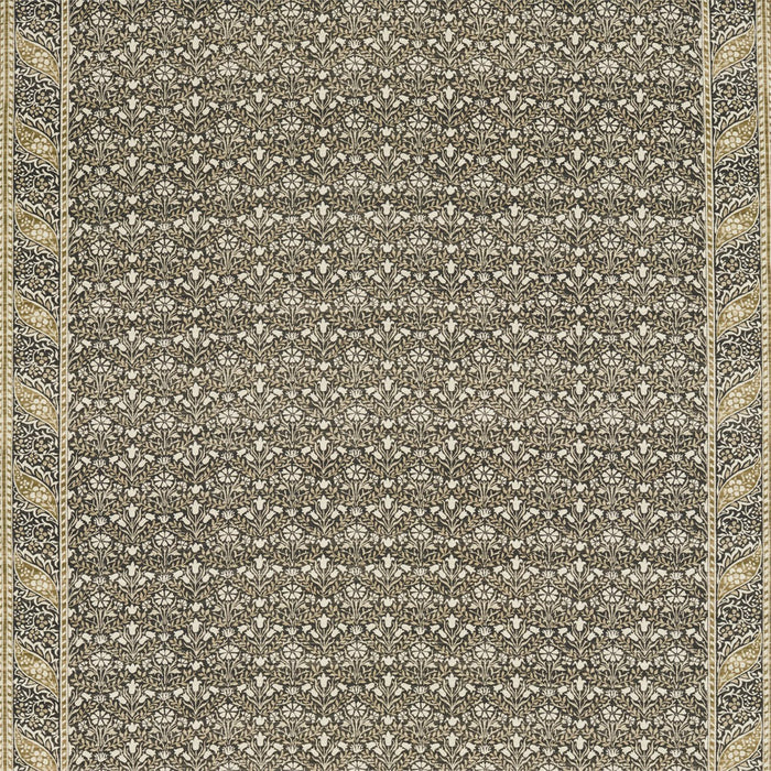 Morris & Co Morris Bellflowers Charcoal/Olive Fabric Sample DMA4226405