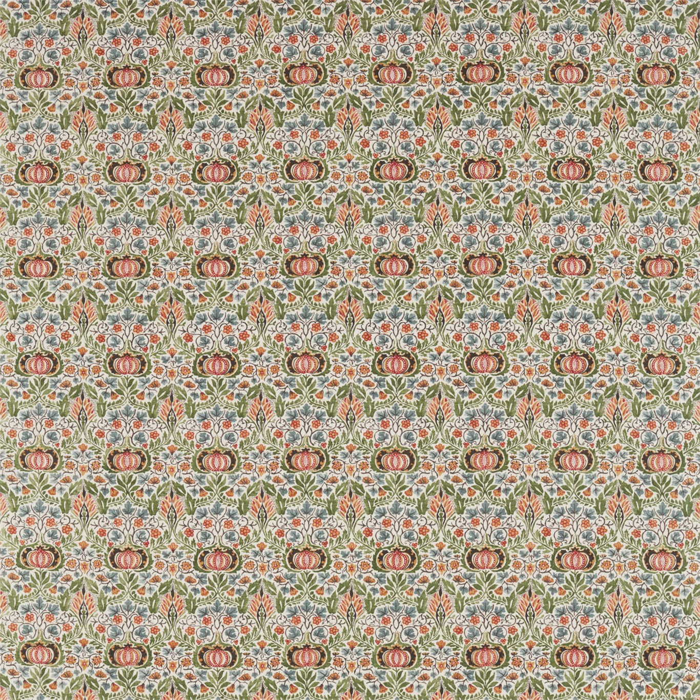 Morris & Co Little Chintz Olive/Ochre Fabric Sample DMA4226408