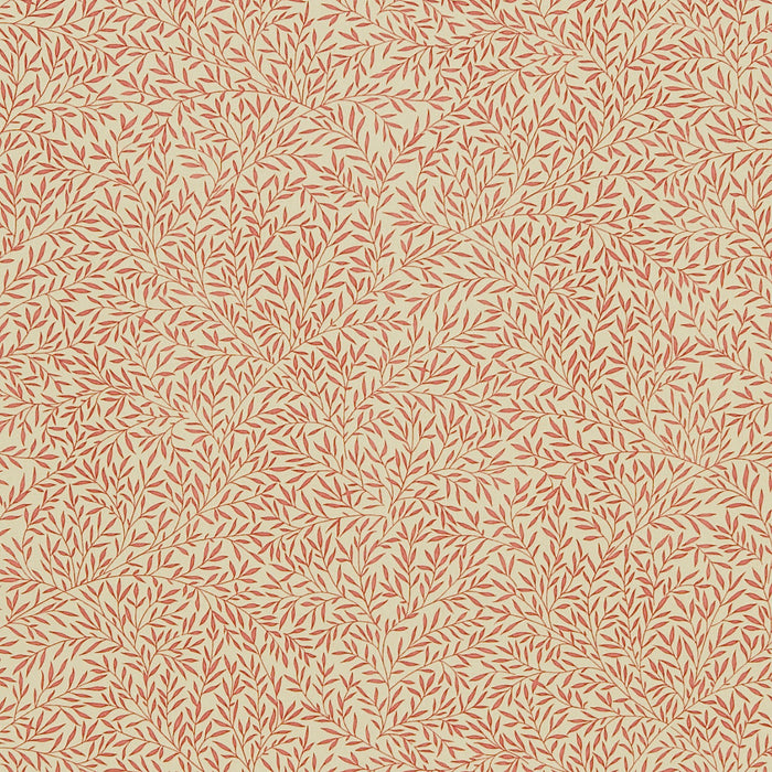 Morris & Co Lily Leaf Red Fabric Sample DMCOLI202