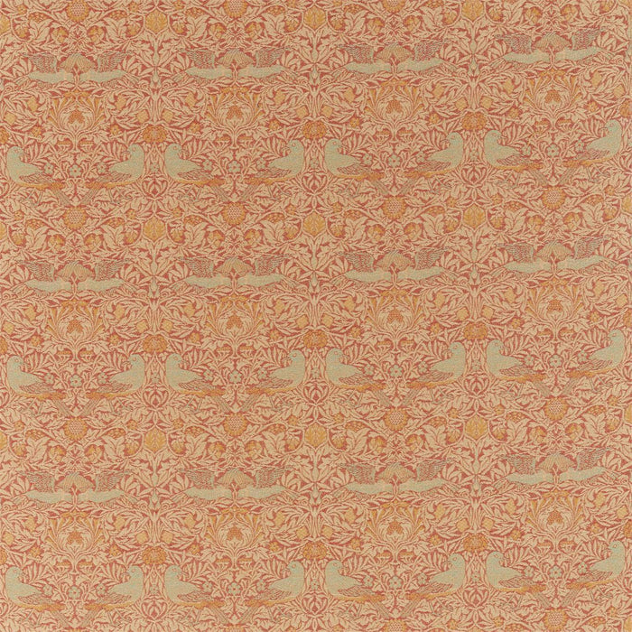 Morris & Co Bird Weave Brick Fabric Sample DMLF236846