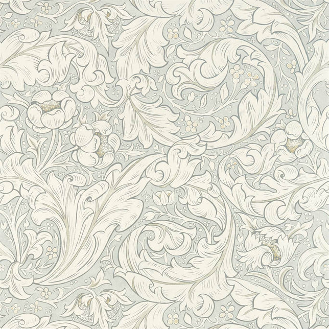 Morris & Co Pure Bachelors Button Grey Blue DMPN216554 Sample | 40% Off ...
