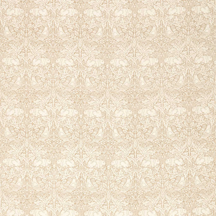 Morris & Co Pure Brer Rabbit Print Flax Fabric Sample DMPN226477