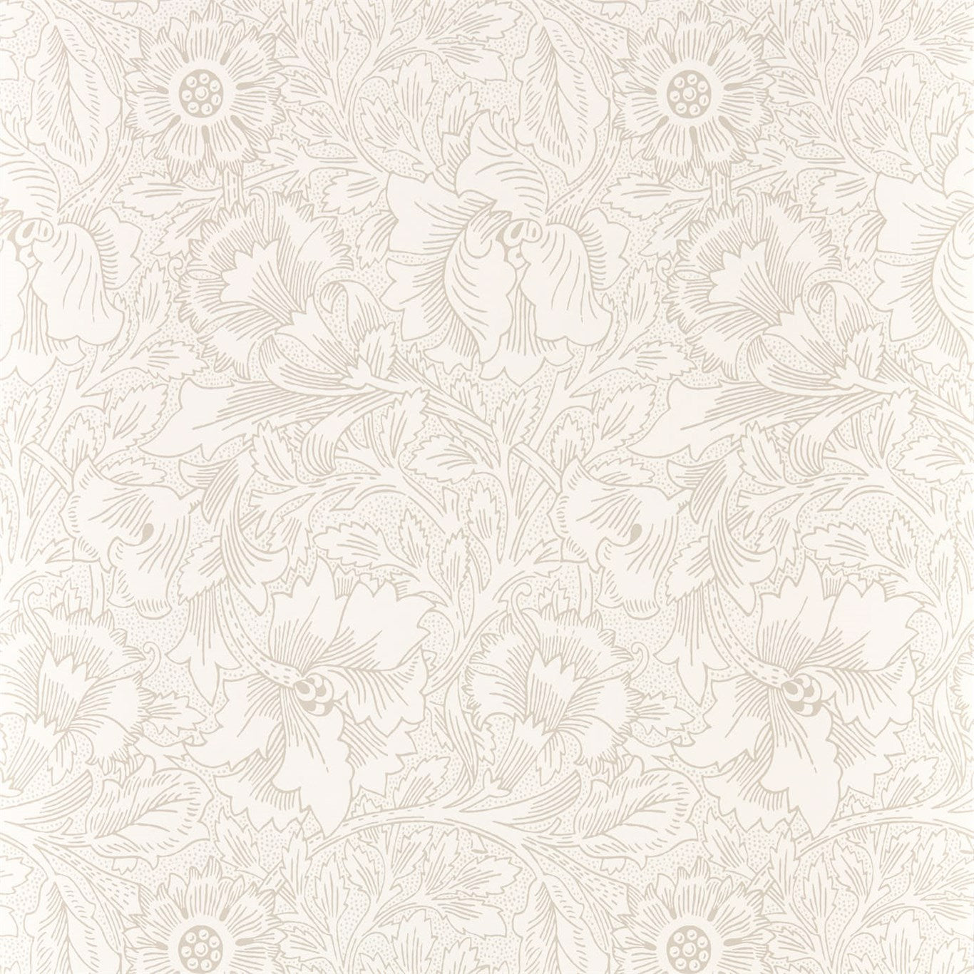 Morris & Co Pure Acorn Ecru/Stone 216034 Wallpaper Sample DMPU216034