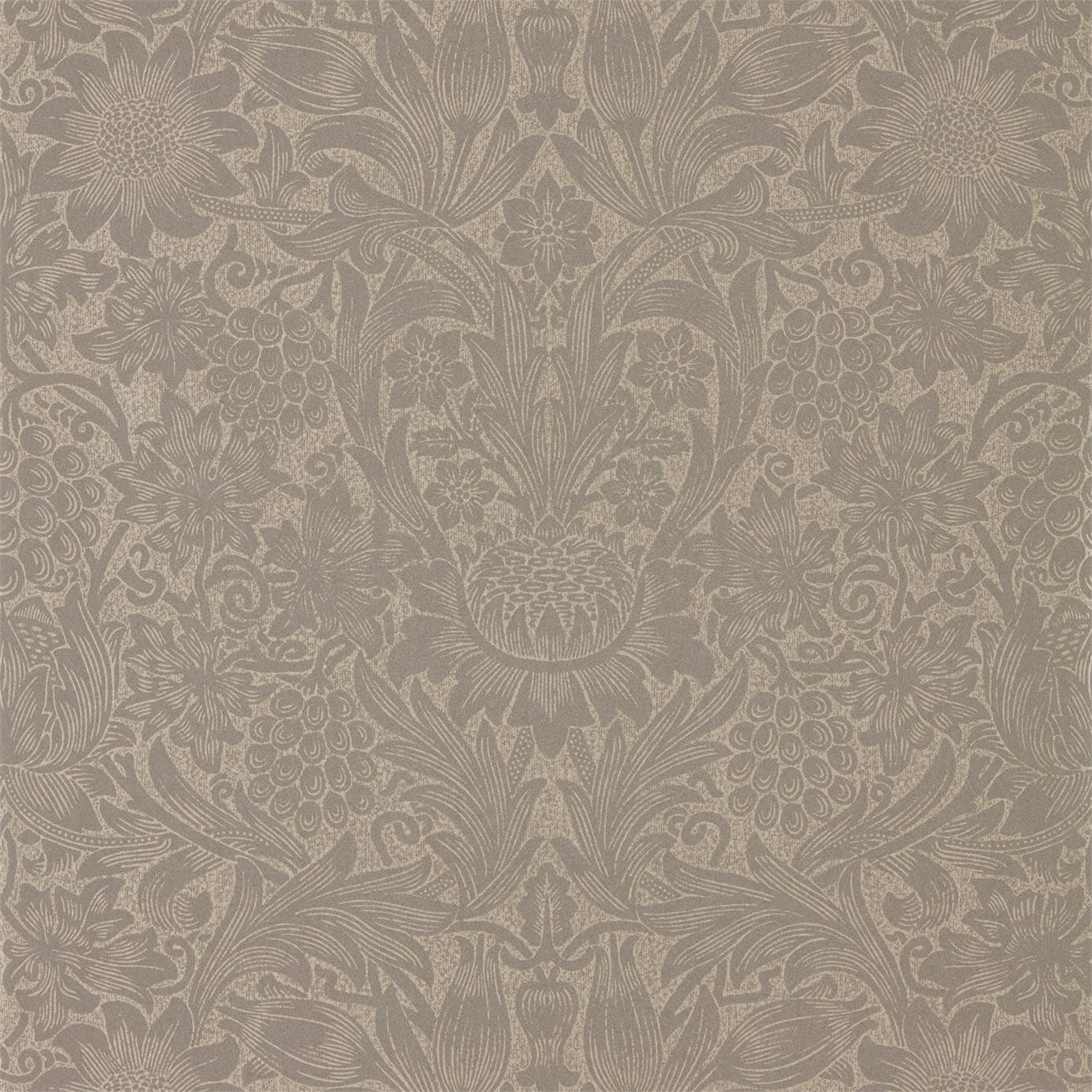 Morris & Co Pure Sunflower Mole/Gold 216045 Wallpaper Sample DMPU216045