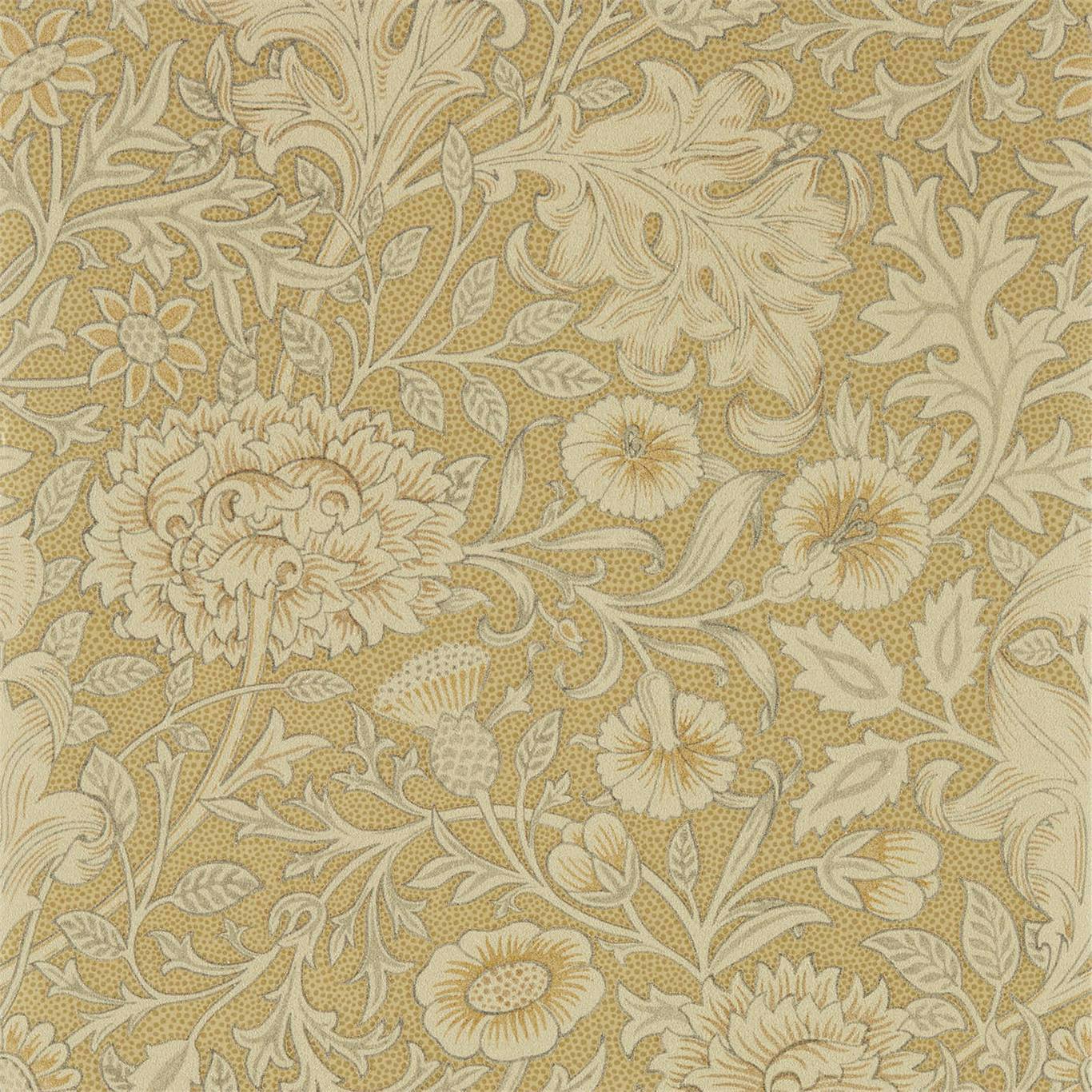 Morris & Co Double Bough Antique Gold 216681 Wallpaper Sample DMSW216681