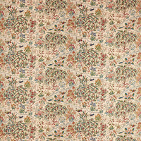 Sanderson Moat Birds Damson/Cobalt 227406 Fabric DNAT227406
