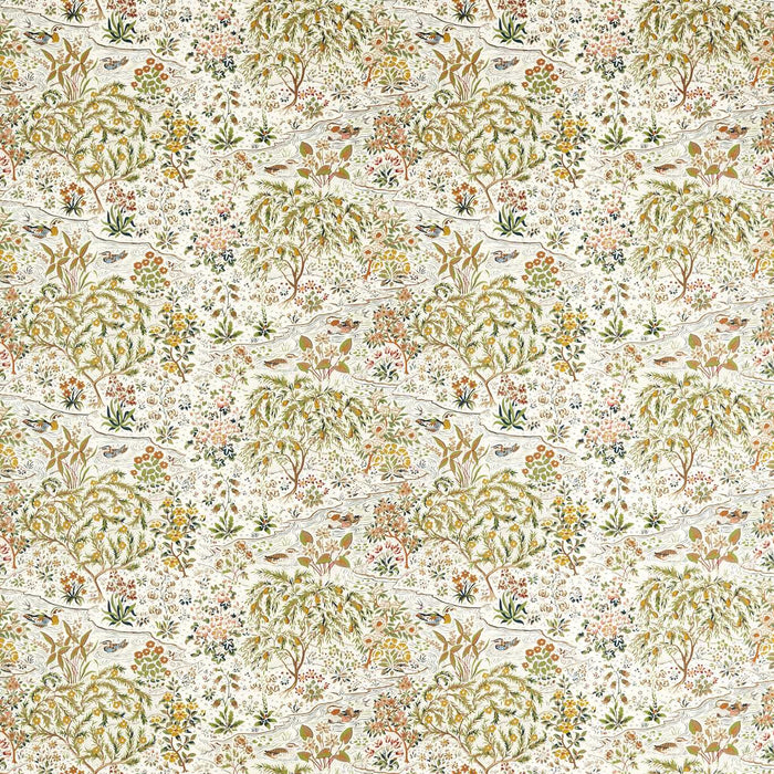 Sanderson Moat Birds Fawn/Harvest 227407 Fabric DNAT227407
