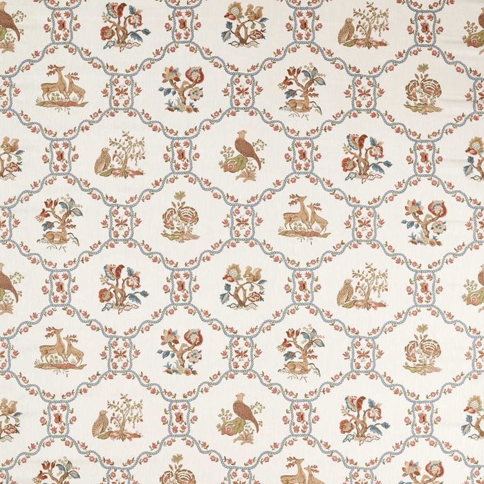 Sanderson Partridge Pear Porcelain/Blossom 227410 Fabric Sample DNAT227410