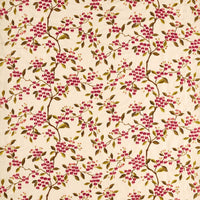 Sanderson Damson Blossom Madder/Olive 237803 Fabric DNAT237803