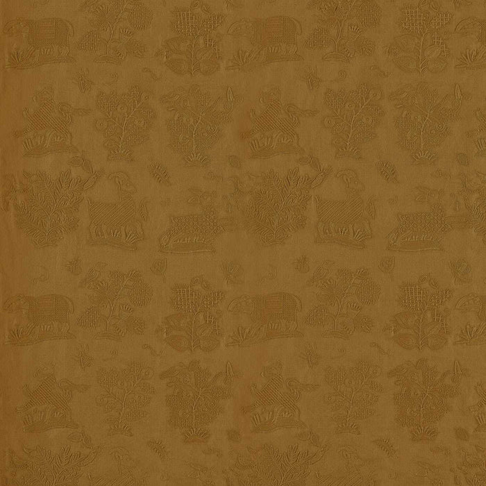 Sanderson Medieval Embroidery Mustard 237812 Fabric DNAT237812