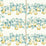 Sanderson Perry Pears Gold/Aqua Fabric Sample DNTF226734