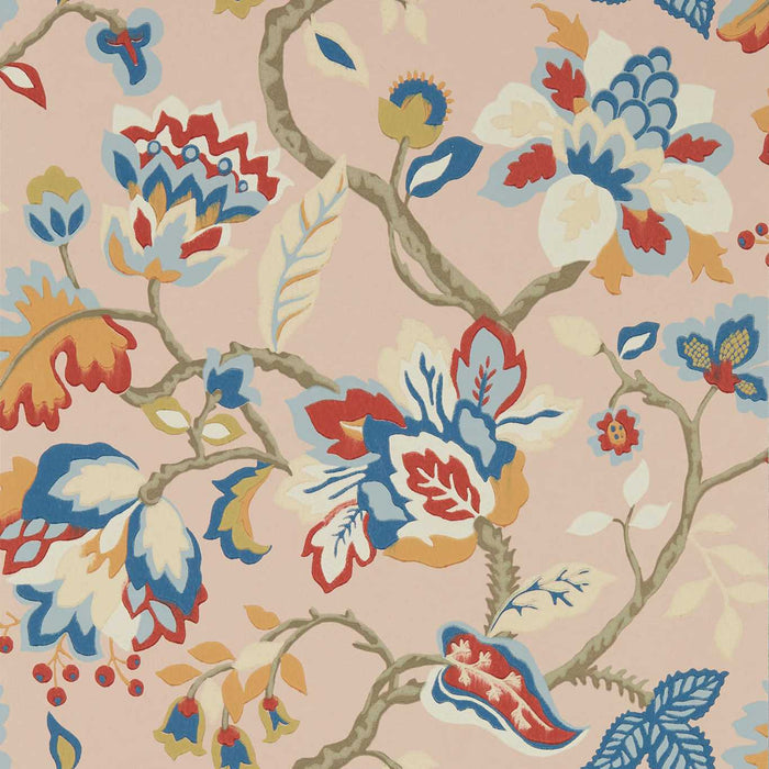 Sanderson Amanpuri Salmon/Dove Blue Wallpaper Sample DOSW217043