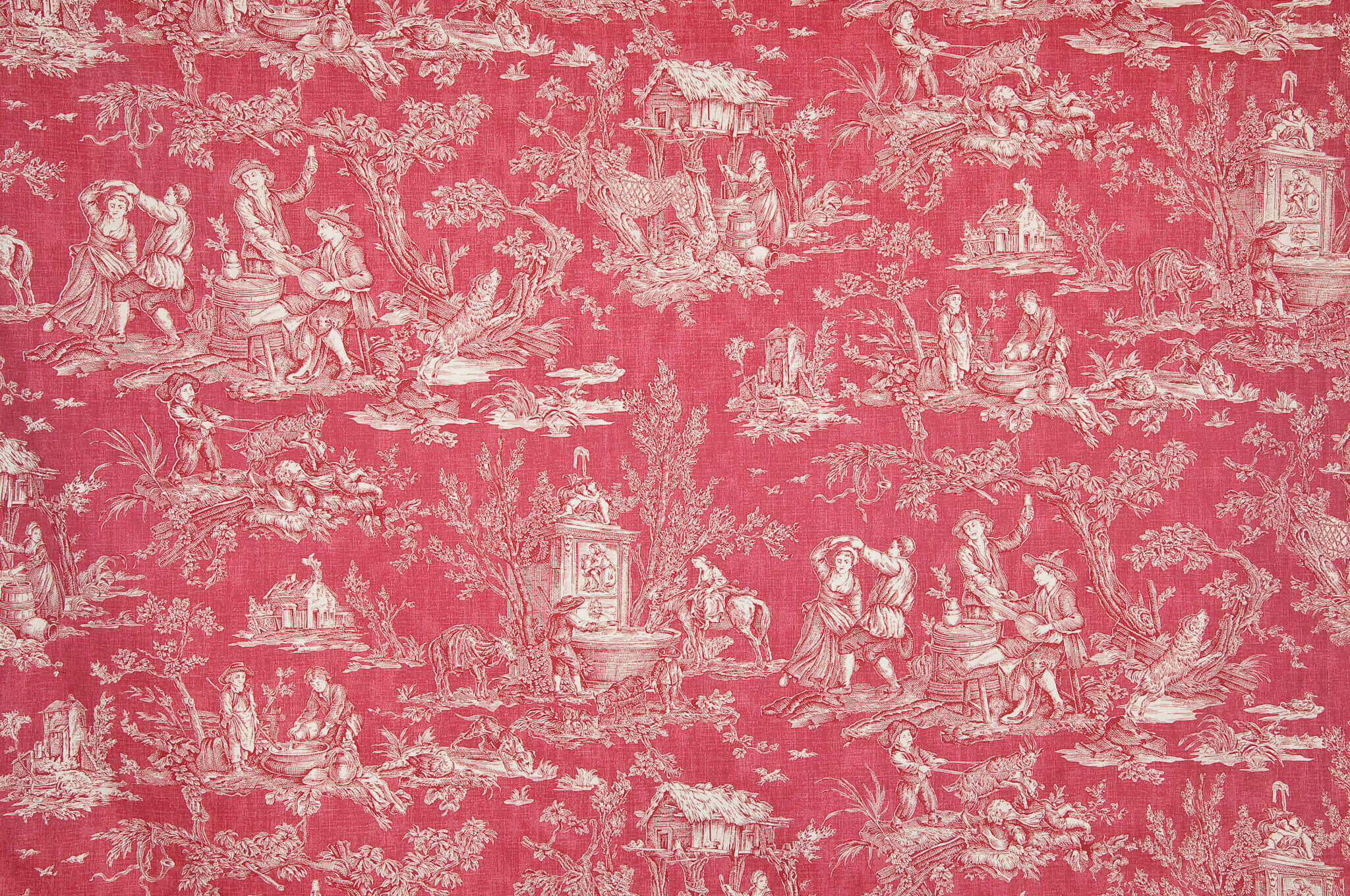 Pierre Frey Satin Coutances Negatif Rouge Fabric Sample F2430001