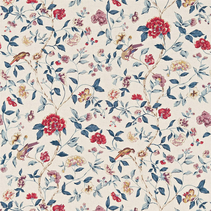 Sanderson Sissinghurst Indigo/ Ruby Fabric Sample DRCH222079