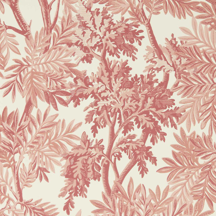 Sanderson Tapestry Trees Berry/Pink Clay Wallpaper Sample DSAB217415