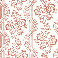 Sanderson Aubrey Fareham Red Wallpaper DSAB217429