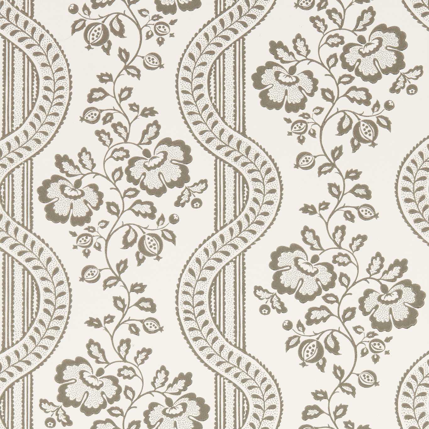 Sanderson Aubrey Raw Chocolate Wallpaper DSAB217431