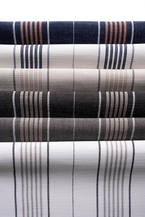 Perennials Canal Stripe Vintage Blue Fabric 833-377