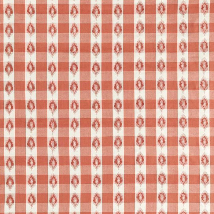 Sanderson Odisha Check Coral 237722 Fabric DSTR237722