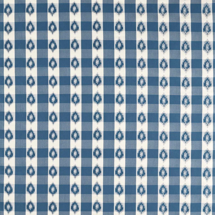 Sanderson Odisha Check Indigo/Madder 237723 Fabric Sample DSTR237723