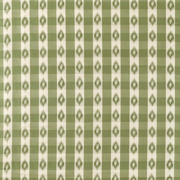 Sanderson Odisha Check Yew Green 237724 Fabric Sample DSTR237724