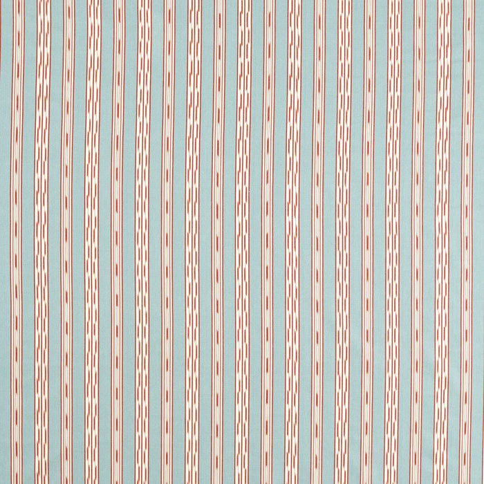 Sanderson Jamandi Stripe Mineral/Coral 237725 Fabric Sample DSTR237725
