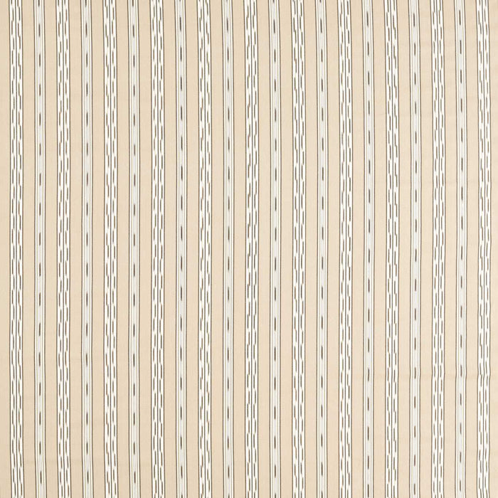 Sanderson Jamandi Stripe Gritstone/Oak 237728 Fabric Sample DSTR237728